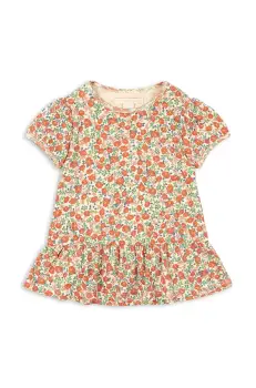 Konges Slojd bluza de bumbac pentru copii CLASSIC TEE GOTS culoarea portocaliu, modelator, KS102548 imagine