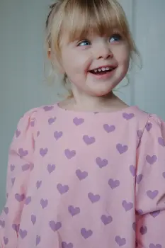 Konges Slojd bluza de bumbac pentru copii DREY SLIT BLOUSE GOTS culoarea roz, cu imprimeu, KS103786 imagine