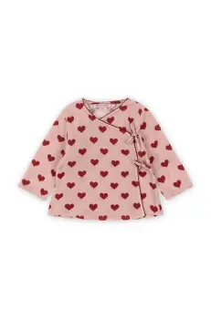 Konges Slojd bluza din bumbac pentru bebelusi COCO BLOUSE GOTS culoarea roz, modelator, KS101460 imagine