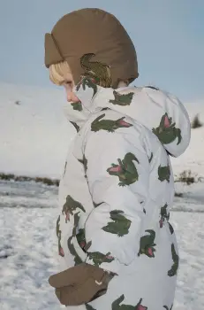 Konges Slojd caciula copii JUNO HAT culoarea verde, din tricot gros, KS101247 imagine