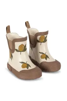 Konges Slojd cizme copii WELLY RUBBER BOOTS culoarea bej, KS102573 imagine