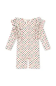 Konges Slojd costum de baie pentru copii MANUCA FRILL ONESIE GRS culoarea bej, KS102511 imagine