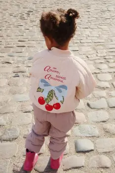 Konges Slojd geaca bomber pentru copii JUNO BOMBER JACKET culoarea bej, KS103484 imagine