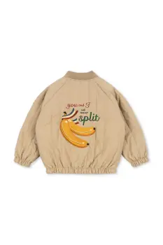 Konges Slojd geaca bomber pentru copii JUNO BOMBER JACKET culoarea bej, KS103484 imagine