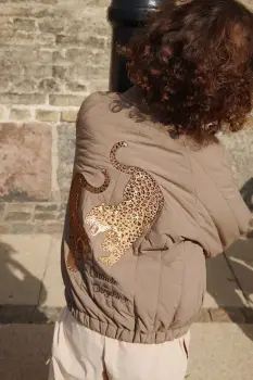 Konges Slojd geaca bomber pentru copii JUNO BOMBER JACKET culoarea maro, KS103484 imagine