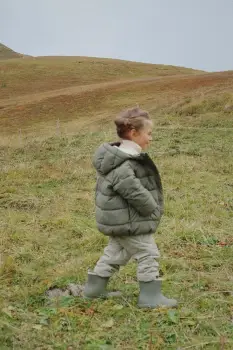 Konges Slojd geaca copii ALPI JACKET GRS culoarea verde, KS103439 imagine