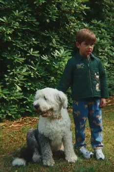 Konges Slojd geaca copii JUNO COLLAR JACKET culoarea verde, KS105179 imagine