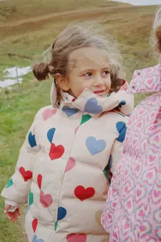 Konges Slojd geaca copii MAGNUM DOWN JACKET PRINT GRS culoarea bej, KS103508 imagine