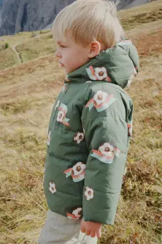 Konges Slojd geaca copii NUKA JACKET GRS culoarea verde, KS103522 imagine