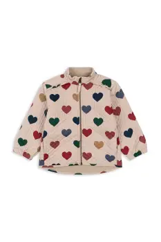 Konges Slojd geaca copii THERMO JACKET FRILL culoarea bej, KS100312 imagine