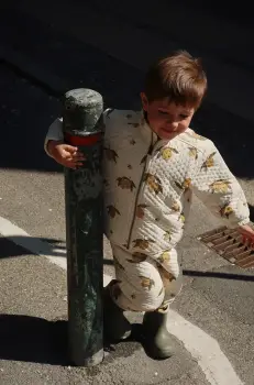 Konges Slojd geaca copii THERMO JACKET GRS culoarea bej, KS102316 imagine