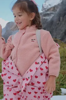 Konges Slojd geaca copii THERMY FLEECE JACKET GRS culoarea roz, KS103548 imagine