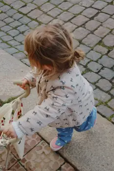 Konges Slojd geaca de bumbac pentru copii COCO PADDED JACKET culoarea bej, KS103759 imagine