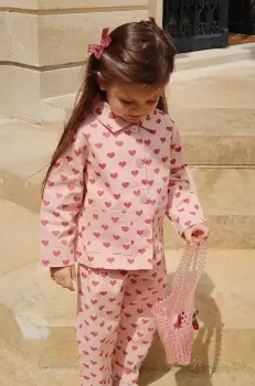 Konges Slojd geaca de bumbac pentru copii FEN SHIRT JACKET GOTS culoarea roz, KS102278 imagine