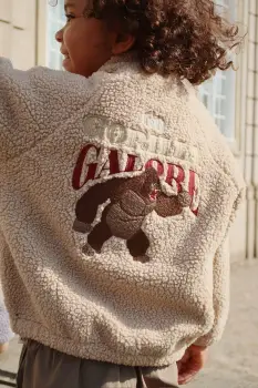 Konges Slojd geaca JAZZ TEDDY BOMBER JACKET GRS culoarea bej, KS103482 imagine