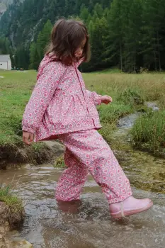 Konges Slojd geaca RAINY PALME SET GIRL culoarea roz, KS103531 imagine