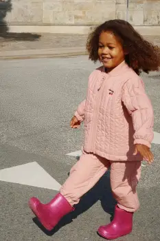 Konges Slojd jacheta si pantaloni pentru copii EVI THERMO SET culoarea roz, KS103462 imagine