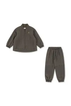 Konges Slojd jacheta si pantaloni pentru copii EVI THERMO SET culoarea verde, KS103462 imagine