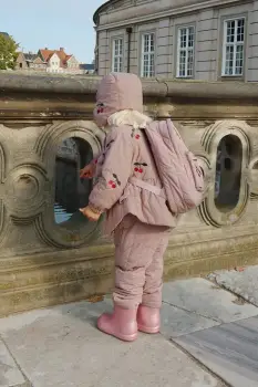 Konges Slojd pantaloni copii JUNO PANTS culoarea roz, KS103488 imagine