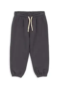 Konges Slojd pantaloni copii LOU SWEAT PANTS OCS culoarea gri, uni, KS103867 imagine