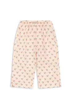 Konges Slojd pantaloni de bumbac pentru copii CIANNA PANTS GOTS culoarea bej, cu imprimeu, KS103756 imagine