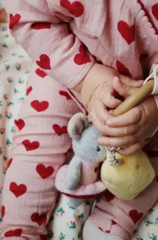 Konges Slojd pantaloni de bumbac pentru copii COCO PANTS GOTS culoarea roz, modelator, KS101463 imagine