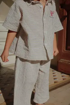 Konges Slojd pantaloni de bumbac pentru copii RHW X KS DUO PANTS GOTS cu imprimeu, Rosie Huntington Whiteley KS103595 imagine