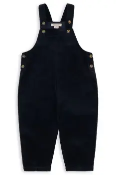 Konges Slojd pantaloni de bumbac pentru copii SULLY OVERALL GOTS culoarea bleumarin, uni, KS104005 imagine
