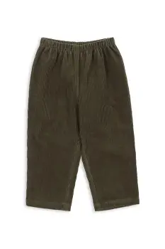 Konges Slojd pantaloni de bumbac pentru copii SULLY PANTS GOTS culoarea verde, uni, KS104006 imagine