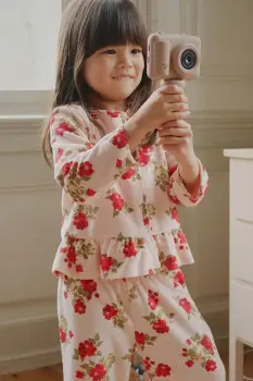 Konges Slojd pantaloni de catifea pentru copii VELULA PANTS GOTS cu model, KS104461 imagine