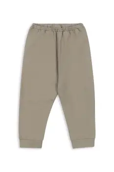 Konges Slojd pantaloni de trening din bumbac pentru copii DREY PANTS GOTS culoarea verde, uni, KS103784 imagine