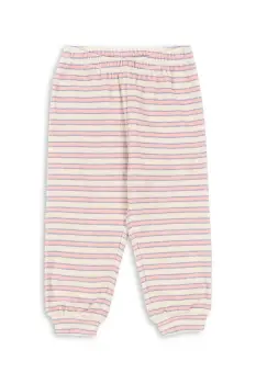 Konges Slojd pantaloni de trening din bumbac pentru copii ITTY SWEAT PANTS GOTS culoarea roz, cu model KS103830 imagine