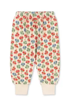 Konges Slojd pantaloni de trening din bumbac pentru copii LOUPY LOU SWEAT PANTS GOTS culoarea bej, modelator, KS102027 imagine