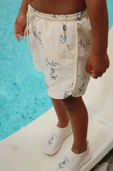 Konges Slojd pantaloni scurti ASNOU SWIM SHORTS culoarea bej, KS103344 imagine