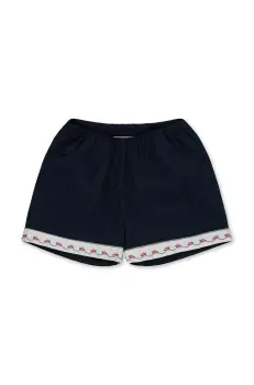 Konges Slojd pantaloni scurti din bumbac pentru copii culoarea albastru marin, cu imprimeu imagine