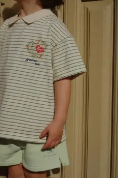 Konges Slojd pantaloni scurti din bumbac pentru copii RHW X KS MONO SHORTS GOTS culoarea verde, uni, talie reglabila, Rosie Huntington Whiteley KS103618 imagine