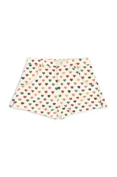 Konges Slojd pantaloni scurti FRANKIE MINI SHORTS GOTS culoarea bej, KS103183 imagine