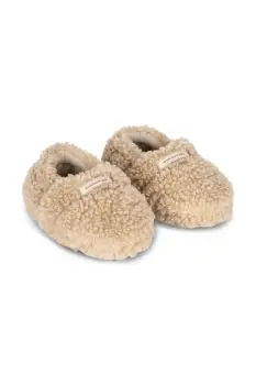 Konges Slojd papuci de casa GLOBE FOOTIES culoarea bej, KS103472 imagine