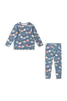 Konges Slojd pijama copii BASIC BLOUSE/PANTS SET GOTS cu imprimeu, KS104214 imagine