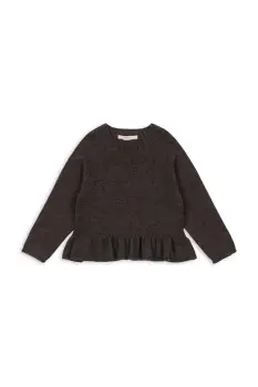 Konges Slojd pulover de casmir CATHY KNIT SWEATER culoarea maro, light, KS103748 imagine