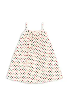 Konges Slojd rochie BASIC STRAP DRESS GOTS culoarea bej, midi, evazati, KS103152 imagine