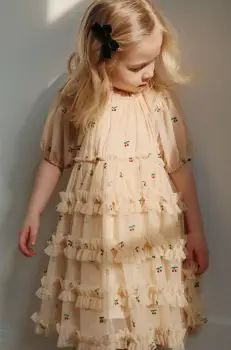 Konges Slojd rochie CARLI DRESS culoarea bej, mini, evazati, KS101916 imagine
