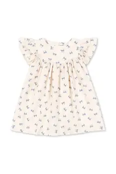 Konges Slojd rochie COCO DRESS GOTS culoarea alb, mini, evazati, KS103059 imagine
