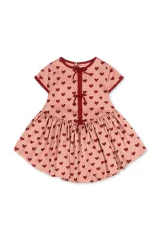 Konges Slojd rochie DELPHINE DRESS culoarea portocaliu, mini, evazati, KS103300 imagine