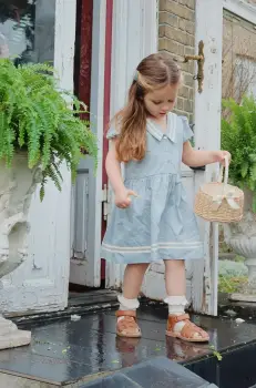 Konges Slojd rochie din bumbac pentru copii CELEBRATION ALLIE SAILOR DRESS GOTS mini, evazati, KS103567 imagine