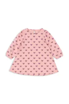 Konges Slojd rochie din bumbac pentru copii DREY DRESS GOTS culoarea roz, mini, evazati, KS103782 imagine