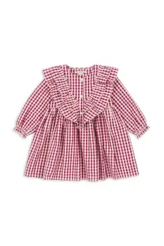 Konges Slojd rochie din bumbac pentru copii KIM DRESS GOTS culoarea rosu, mini, evazati, KS103840 imagine