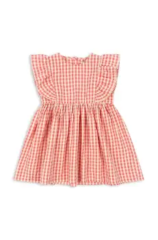 Konges Slojd rochie din bumbac pentru copii KIM FRILL DRESS GOTS culoarea roz, mini, evazati, KS102305 imagine