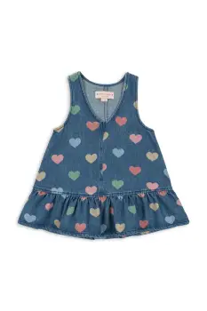 Konges Slojd rochie din denim pentru copii MAGOT DRESS GOTS culoarea bleumarin, mini, evazati, KS103884 imagine