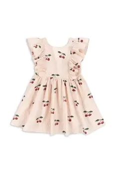 Konges Slojd rochie ELIN DRESS GOTS culoarea bej, mini, evazati, KS103169 imagine